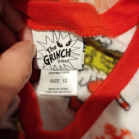 The Grinch Dr Seuss Xmas Pj set Size 12 - Picture 3 of 6